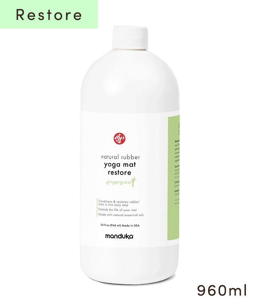 Manduka マンドゥカ マットウォッシュ リフィル リフレッシュ&リストア 32oz(960ml) ヨガマットケア スプレー 大容量-ヨガマットクリーナー-ジンジャーグラス(リストア)-即納-