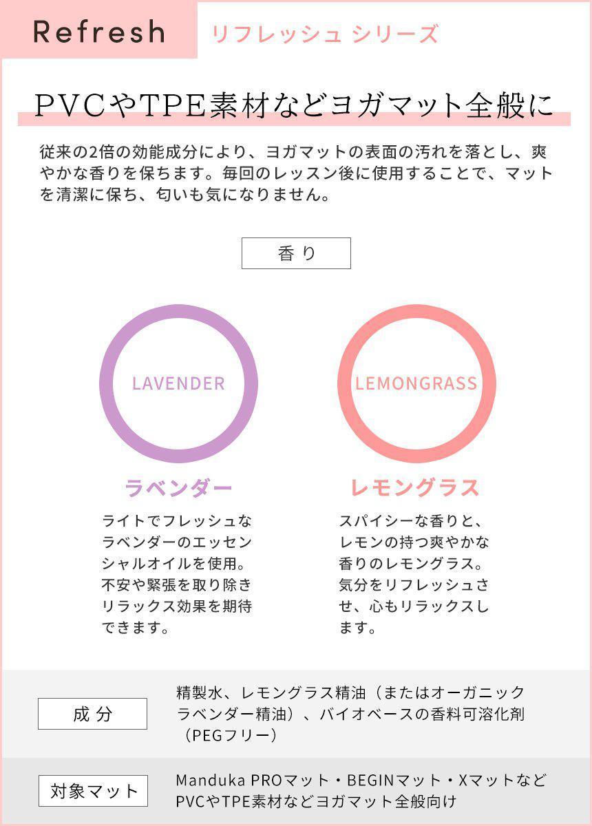 Manduka マンドゥカ マットウォッシュ リフィル リフレッシュ&リストア 32oz(960ml) ヨガマットケア スプレー 大容量-ヨガマットクリーナー-
