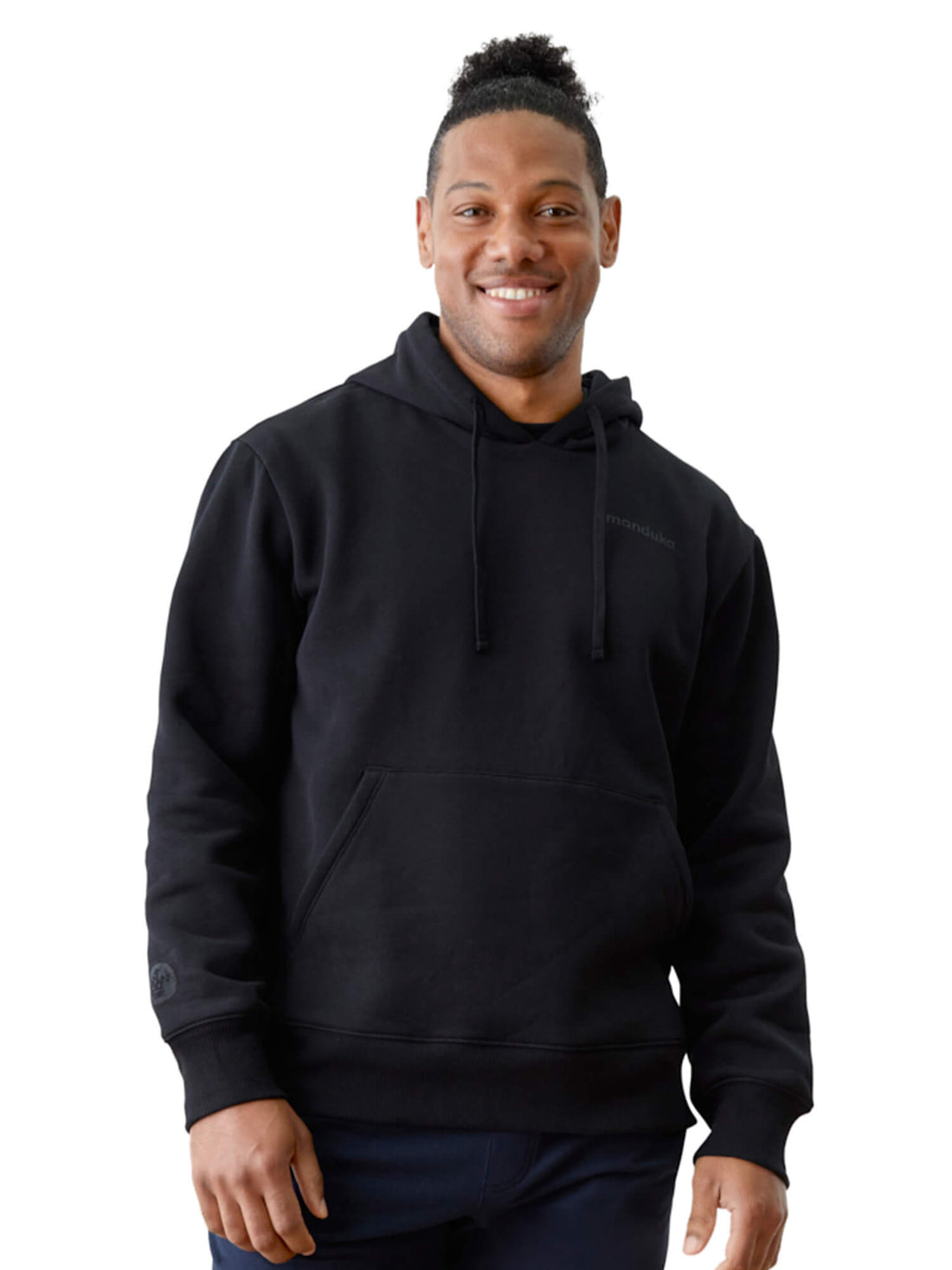 Manduka マンドゥカ ハーフムーン フーディー／マンドゥカ メンズ ヨガウェア トップス パーカー M Half Moon Hoodie 24FW-メンズウェア-ブラック-US Mサイズ (日本M-L相当)-即納