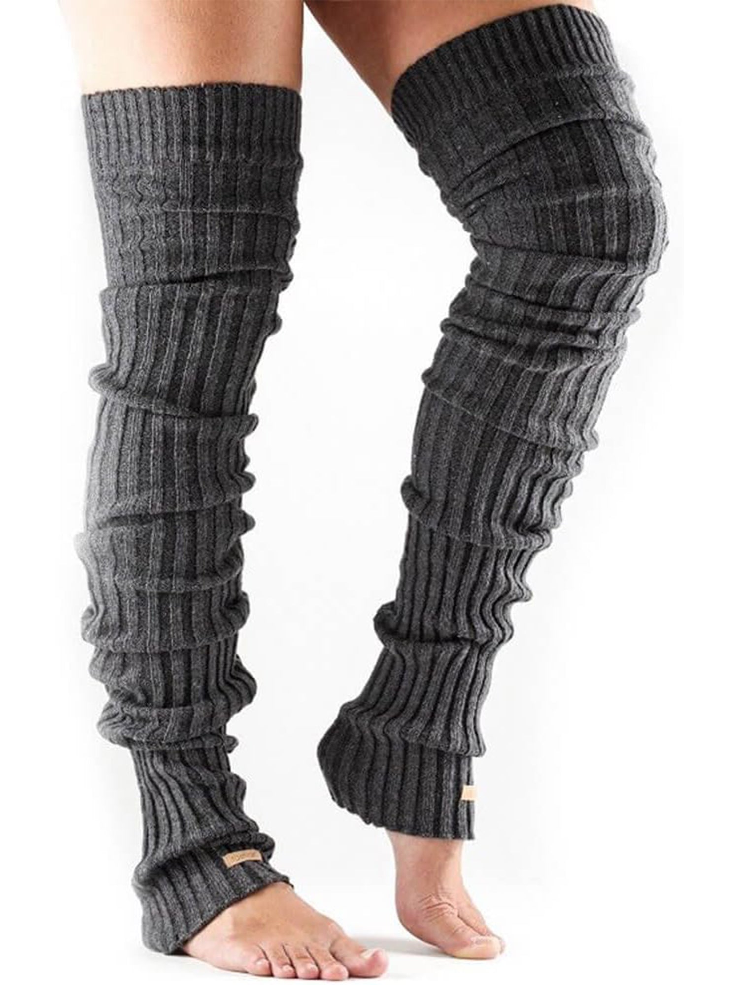Manduka マンドゥカ [ToeSox] レッグウォーマー（Thigh High）ロング ソックス ／ ヨガ 靴下-ヨガアクセサリー・雑貨-チャコール-One Size-