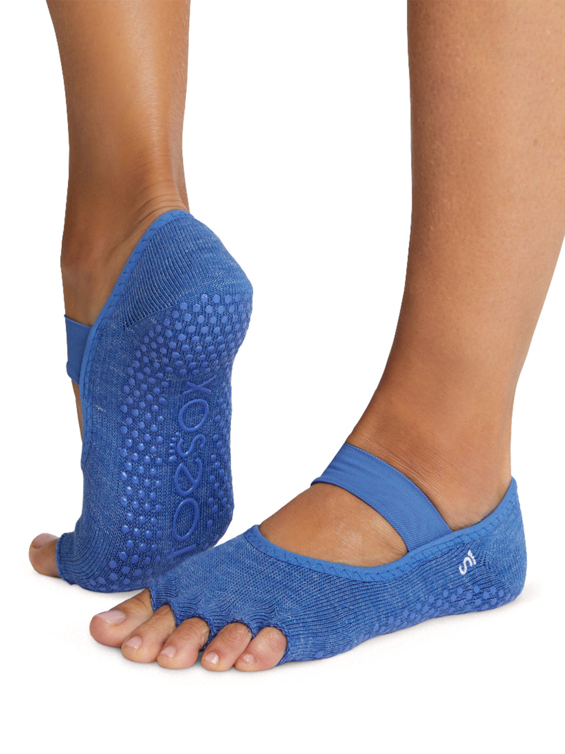 Manduka マンドゥカ [ToeSox] Mia ミア（Half-Toe／つま先なし） グリップ ソックス ／ ヨガ ピラティス 滑り止め付 靴下 24SS-ヨガアクセサリー・雑貨-新色 ロイヤルブルー-S 22.5-24.5cm-