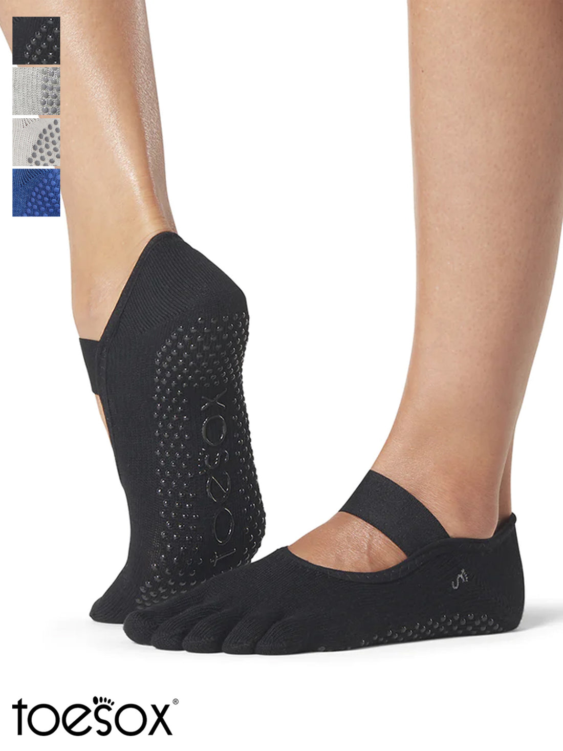 Manduka マンドゥカ [ToeSox] Mia ミア（Full-Toe／つま先あり）グリップ ソックス ／ ヨガ ピラティス 滑り止め付 靴下 24SS-ヨガアクセサリー・雑貨-