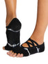 Manduka マンドゥカ [ToeSox] Elle エル（Half-Toe／つま先なし）グリップ ソックス ／ ヨガ ピラティス 滑り止め付 靴下 24SS-ヨガアクセサリー・雑貨-ブラックタイダイストライプ-S 22.5-24.5cm-