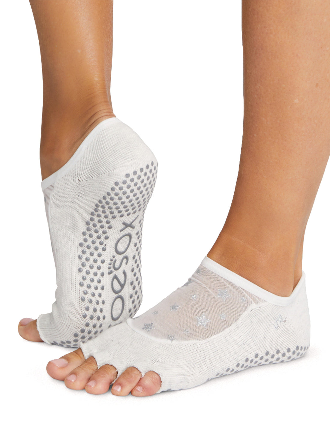 Manduka マンドゥカ [ToeSox] Luna ルナ（Half-Toe／つま先なし） グリップ ソックス ／ ヨガ ピラティス 滑り止め付 靴下 24SS-ヨガアクセサリー・雑貨-新色 スターシャイン-S 22.5-24.5cm-