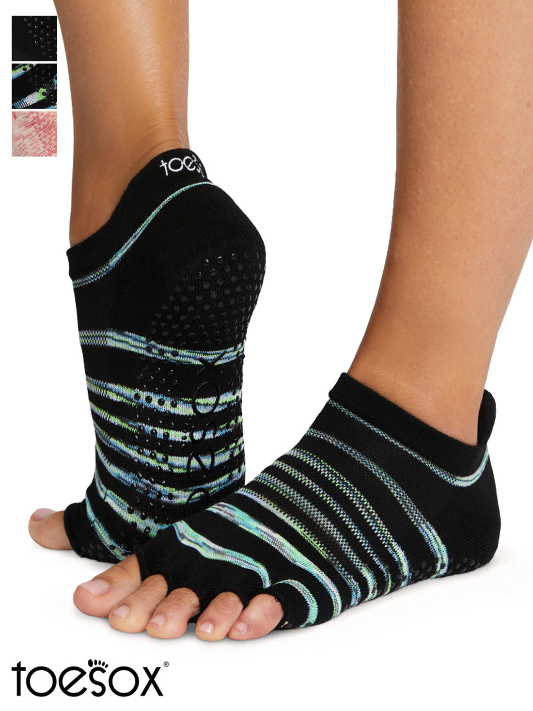Manduka マンドゥカ [ToeSox] Low Rise Tec ローライズ テック（Half Toe／つま先なし） グリップ ソックス ／ ヨガ ピラティス 滑り止め付 靴下 24SS-ヨガアクセサリー・雑貨-