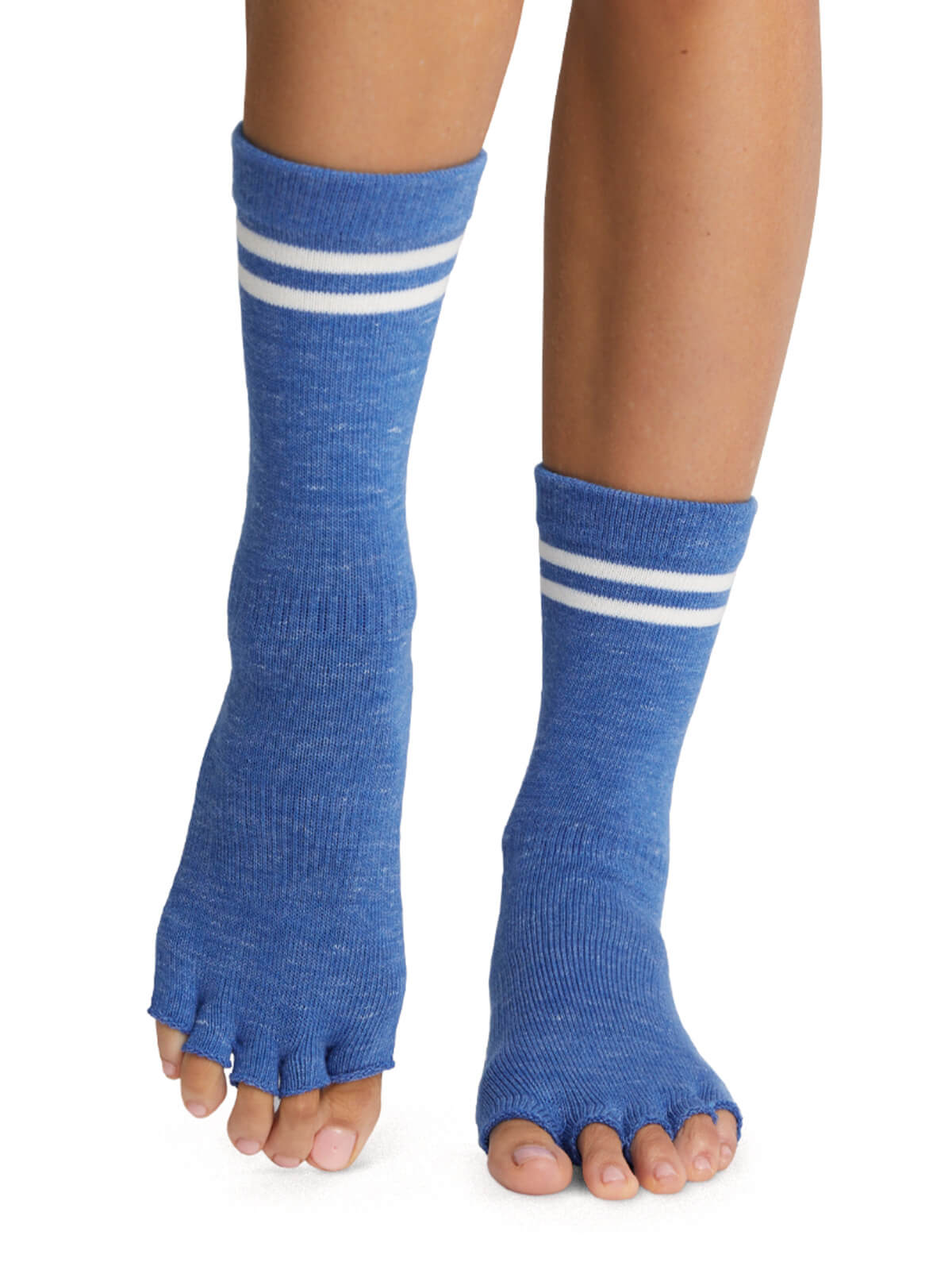 Manduka マンドゥカ [ToeSox] Crew クルー（Half Toe／つま先なし） グリップ ソックス／ ヨガ ピラティス 滑り止め付 靴下 クルー丈 24SS-ヨガアクセサリー・雑貨-