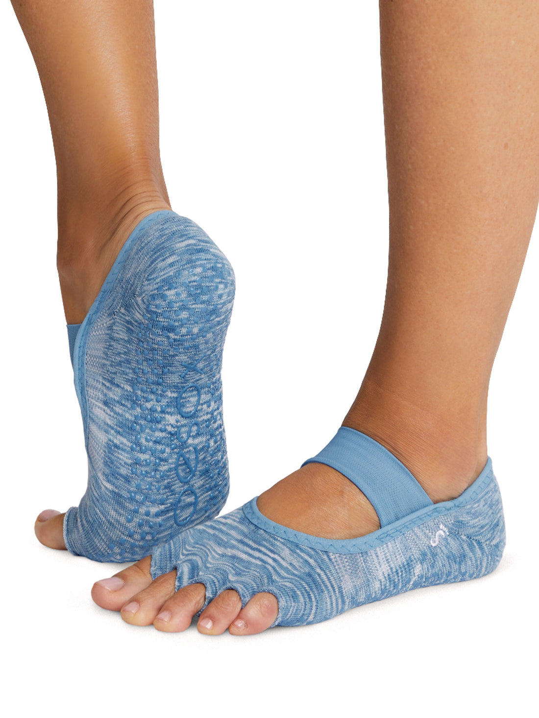 Manduka マンドゥカ [ToeSox] Mia Tec ミア テック（Half Toe／つま先なし） テック グリップ ソックス／ ヨガ ピラティス 滑り止め付 靴下 24SS-ヨガアクセサリー・雑貨-エレベート-S 22.5-24.5cm-