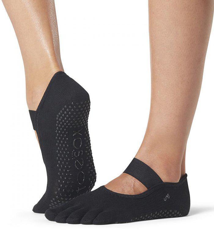 Manduka マンドゥカ [ToeSox] Mia ミア（Full-Toe／つま先あり）グリップ ソックス ／ ヨガ ピラティス 滑り止め付 靴下 24SS-ヨガアクセサリー・雑貨-ブラック-S 22.5-24.5cm-